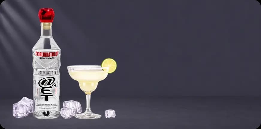 Tequila Margarita cocktail with NET Tequila bottle